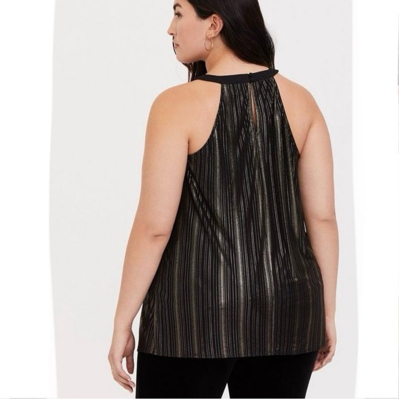 Torrid Black & Gold Stripe Goddess Tunic - Picture 2 of 8